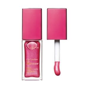 NIB Clarins Lip Comfort Shimmer Oil, Pretty in Pink 7ml (A2)